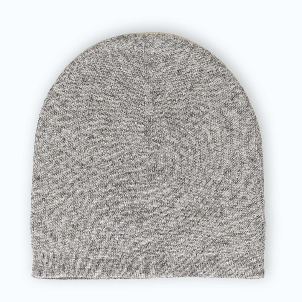 Kaschmirmütze Beanie Glatt Grau – Handmade in Nepal | Price Includes Shipping & VAT