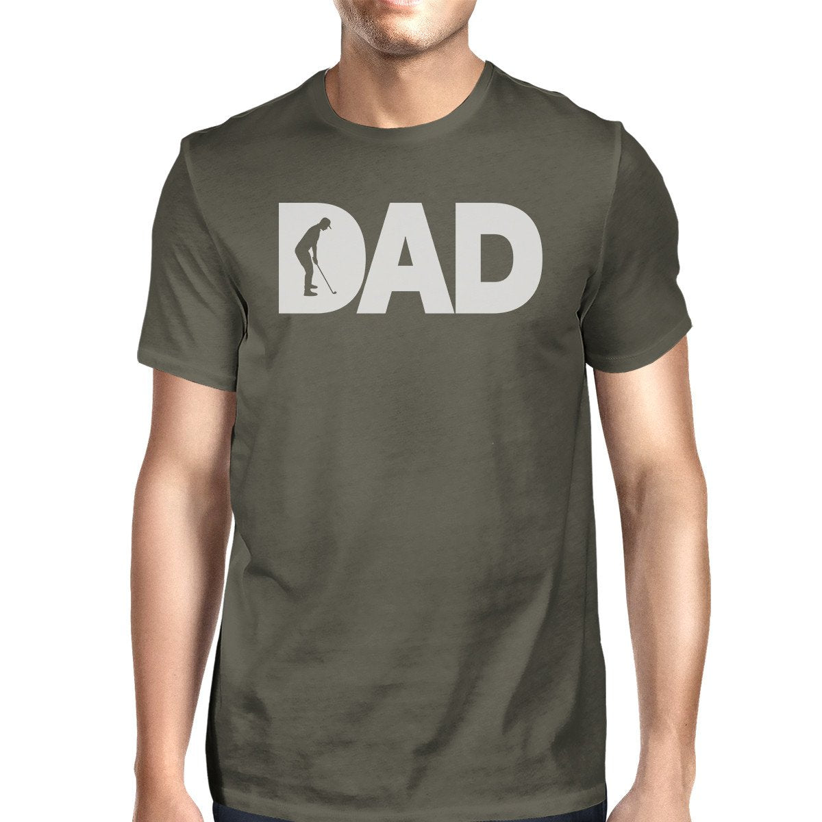 Dad Golf 1 Dark-Grey Graphic T-shirt for Men – Funny Edition | Price Includes Shipping & VAT