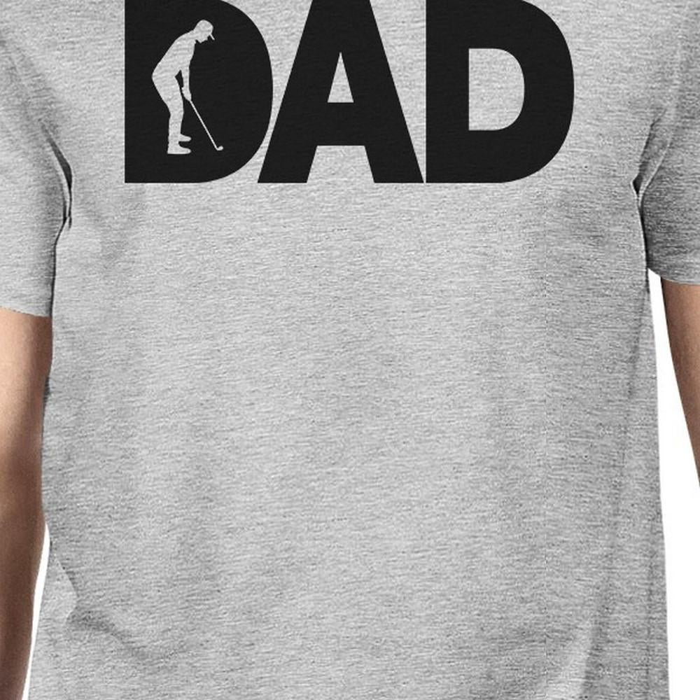 Dad Golf 1 Grey-White Graphic T-shirt for Men – Funny Edition | Price Includes Shipping & VAT