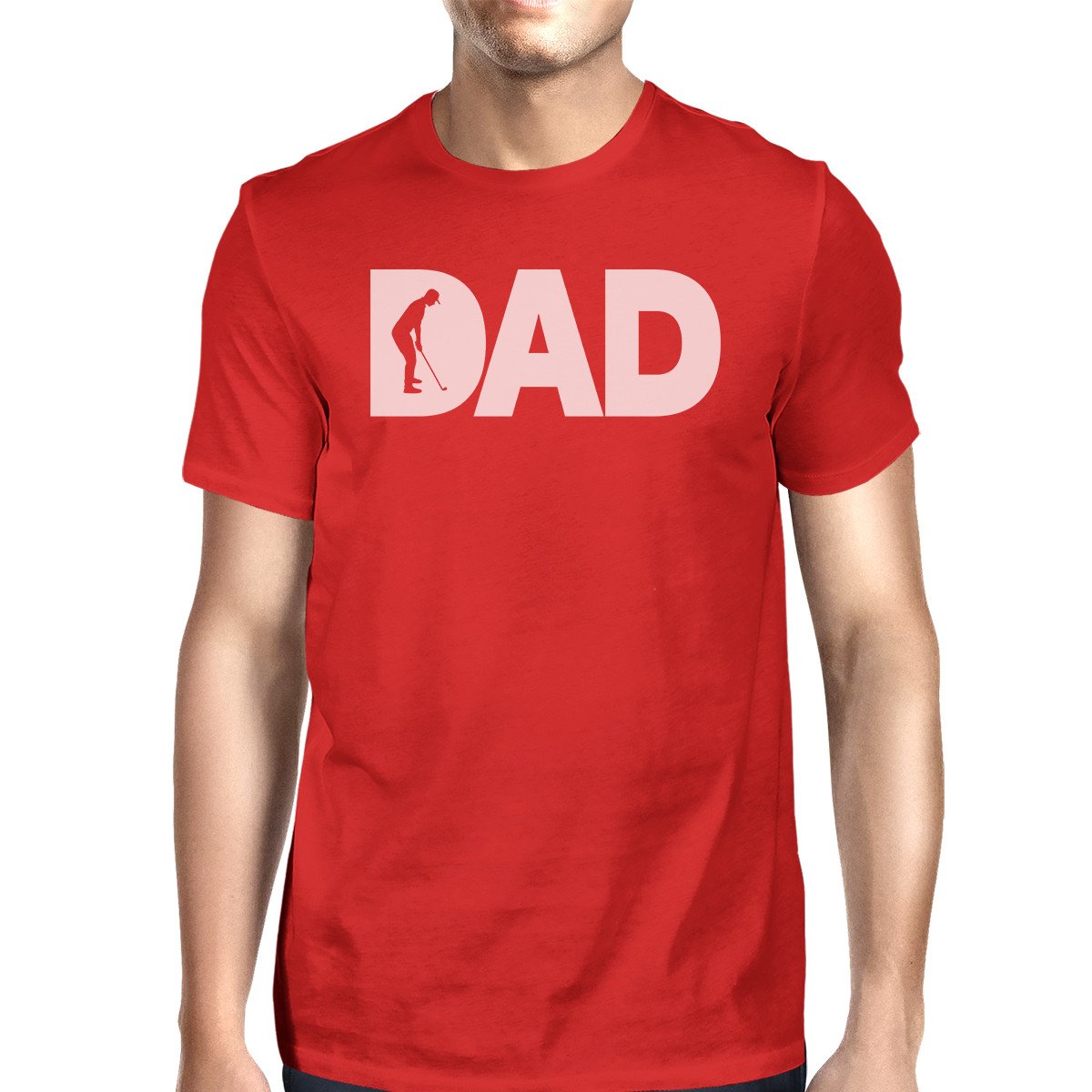 Dad Golf 1 Red Graphic T-shirt for Men – Funny Edition | Price Includes Shipping & VAT