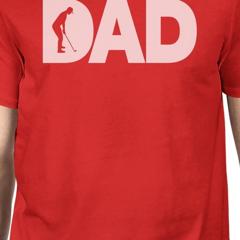 Dad Golf 1 Red Graphic T-shirt for Men – Funny Edition | Price Includes Shipping & VAT
