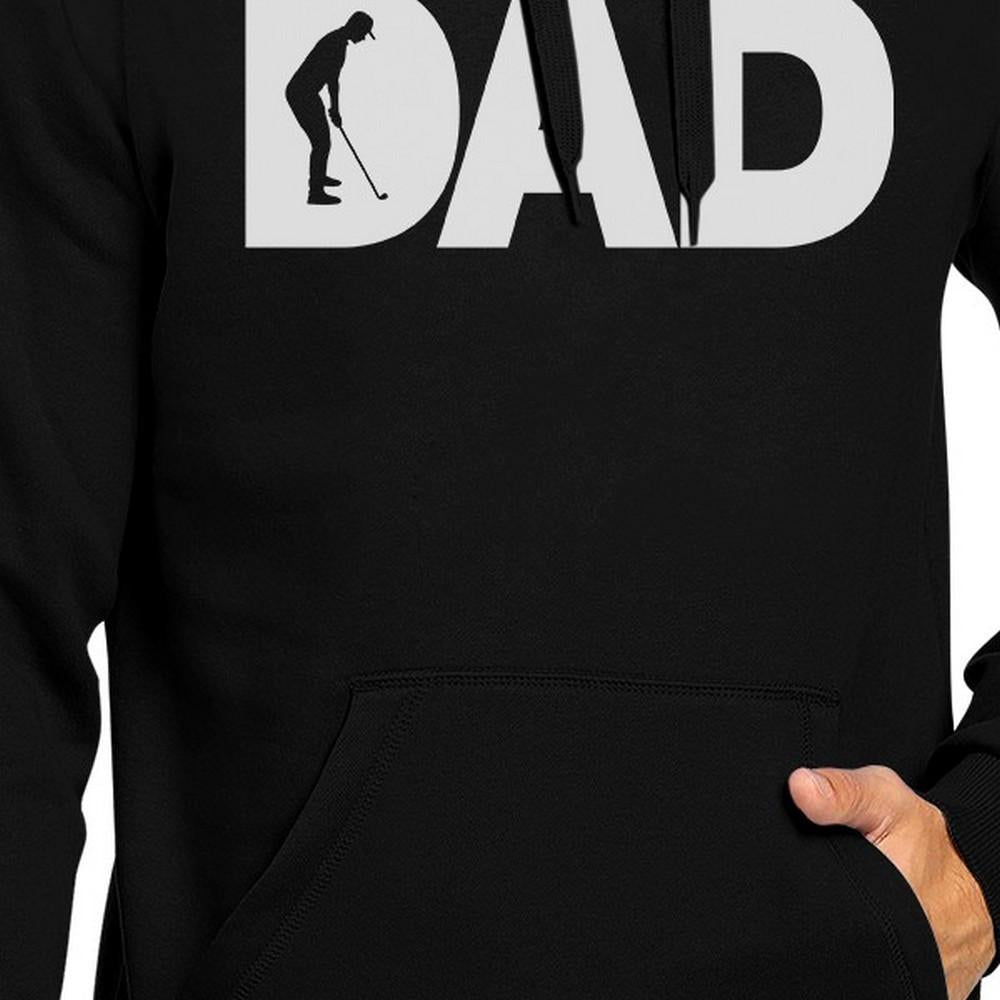 Dad Golf Unisex Black Hoodie – Funny Graphic | “Par-fectly Comfy, Dad-Approved